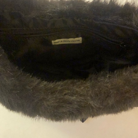 Mini Causal Handbag with Faux Fur Trim - Picture 3 of 3